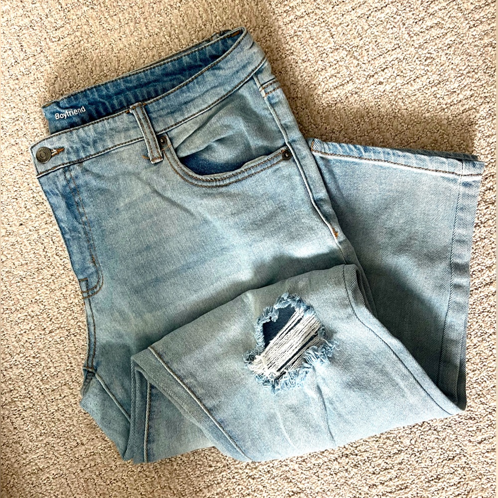 Missimo Distressed Boyfriend Denim (size 16/33)